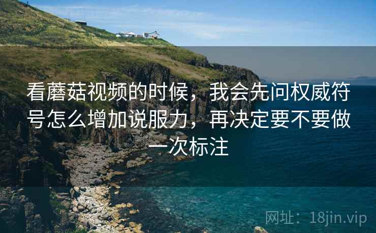 看蘑菇视频的时候，我会先问权威符号怎么增加说服力，再决定要不要做一次标注
